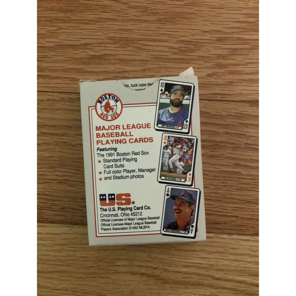 1992 Major League Boston Red Sox Playing Cards Clemens-Boggs-Vaughn-Greenwell...